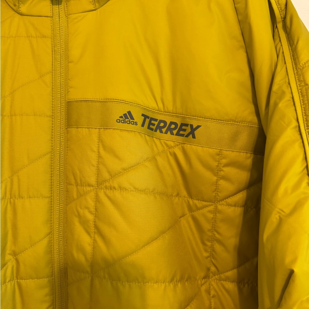 Adidas Terrex Quilted Jacket in Bright Yellow